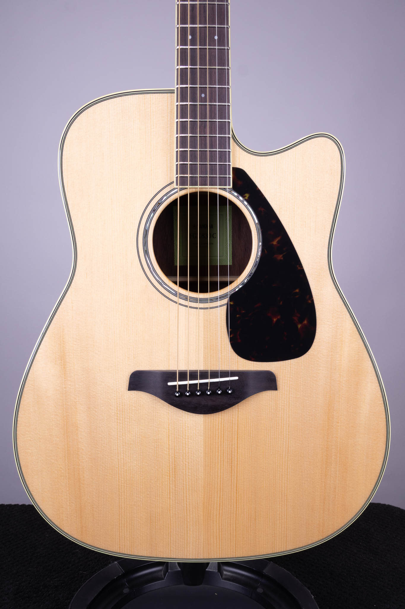 Yamaha FGX830C Natural Acoustic Electric Guitar Cutaway - Roxy Music