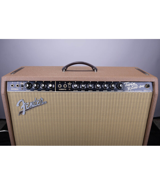 Vintage 1967 Black Panel Fender Twin Reverb Combo Amp