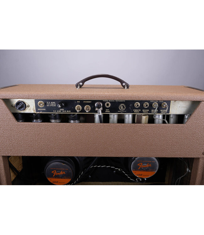 Vintage 1967 Black Panel Fender Twin Reverb Combo Amp