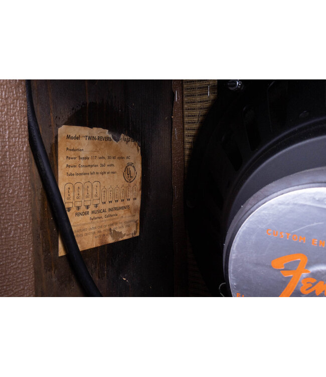 Vintage 1967 Black Panel Fender Twin Reverb Combo Amp