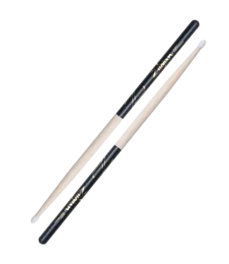 Zildjian Zildjian 5AN Nylon Tip Drumsticks -  Black Dip