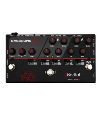 Radial Engineering Radial Bassbone OD Bass Preamp & Overdrive DI Pedal