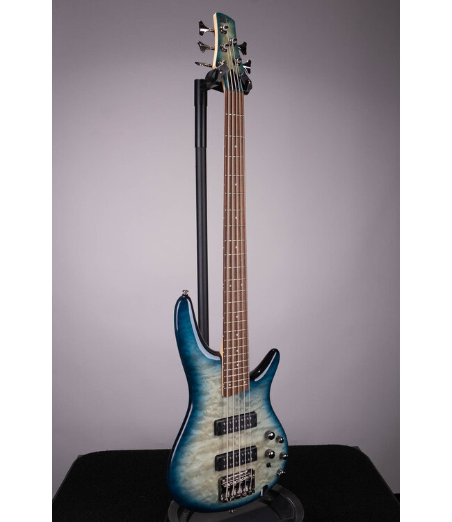 Ibanez SR405EQM Quilted Maple 5-String Electric Bass Stained Cosmic Blue Starburst