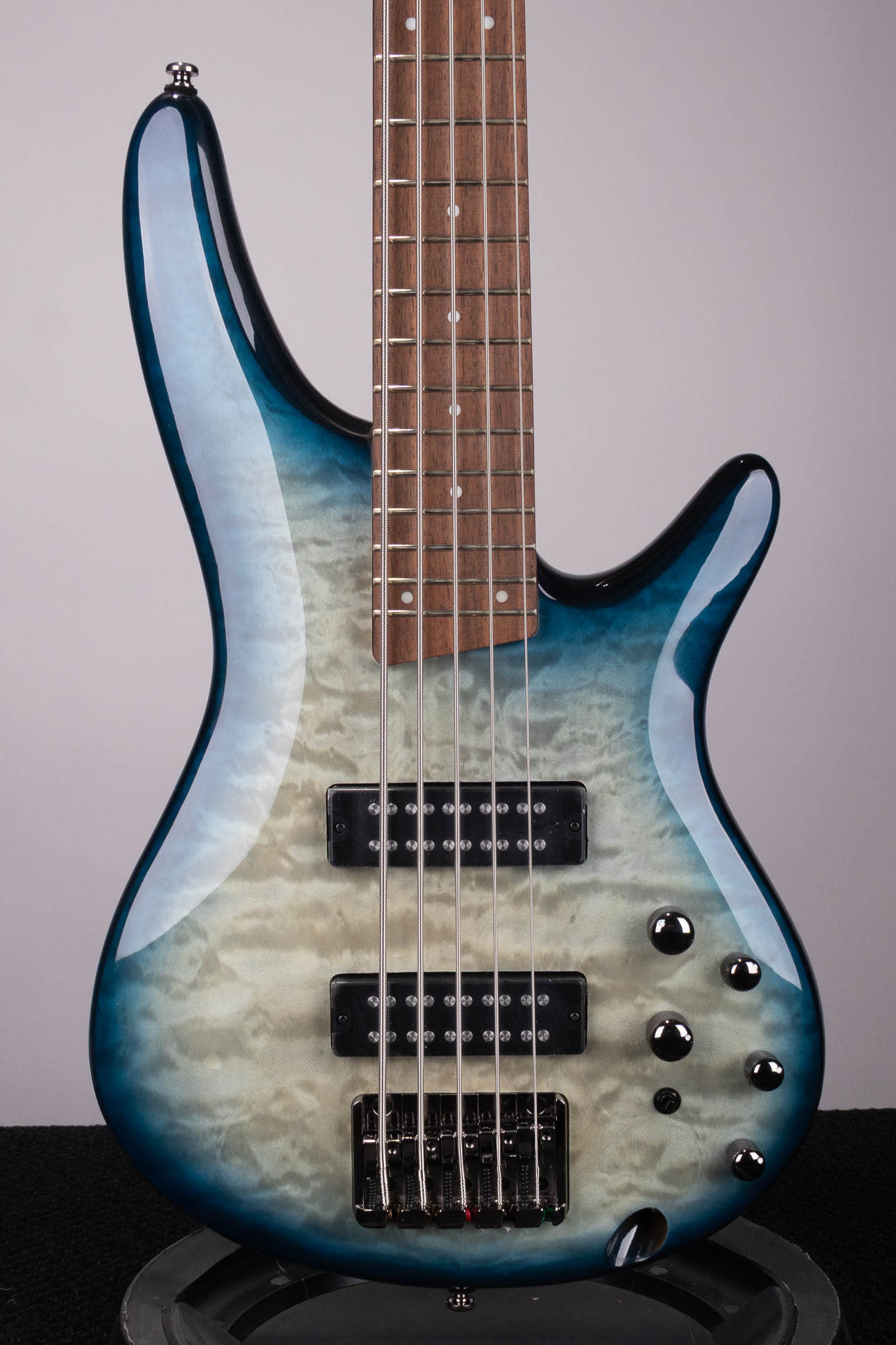 Ibanez SR405EQM Quilted Maple 5-String Bass Cosmic Blue Starburst