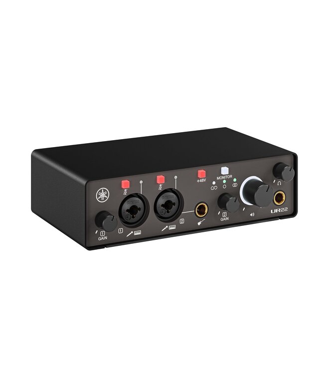 Yamaha UR22-MK3 USB-C Audio Interface with Software Suite - Black