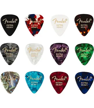 Fender Fender 351 Celluloid Guitar Pick Medley - Extra Heavy (12-pack)