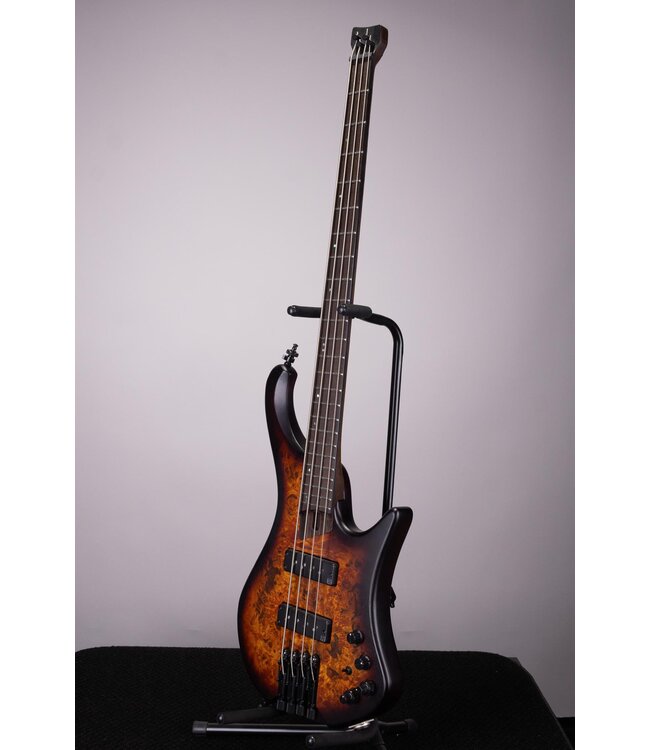 Used Ibanez EHB1500 Headless Bass Guitar - Dragon Eye Burst Flat - With Bag