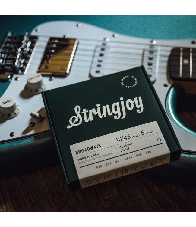 Stringjoy Broadways Classic Pure Nickel Electric Guitar Strings