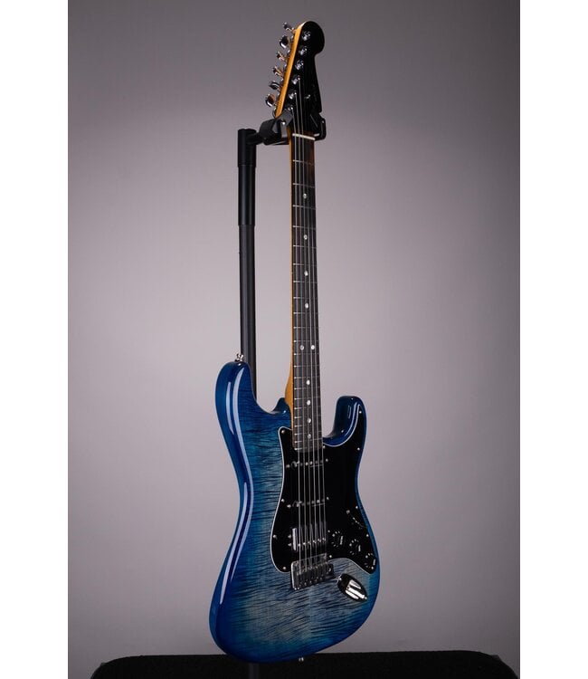 Used Fender American Ultra HSS Plus Top Stratocaster - Denim Burst - With Bag