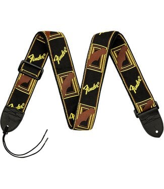 Fender Fender 2-inch Monogrammed Guitar Strap - Black, Yellow, and Brown
