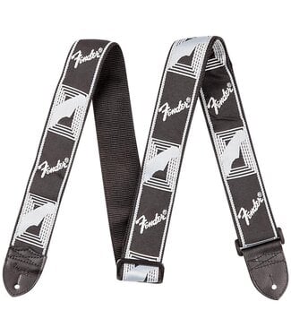 Fender Fender 2-inch Monogrammed Guitar Strap - Black, Light Grey, and Dark Grey