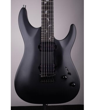 Used Schecter Damien Electric Guitar - Flat Satin Black - With Soft Shell Case