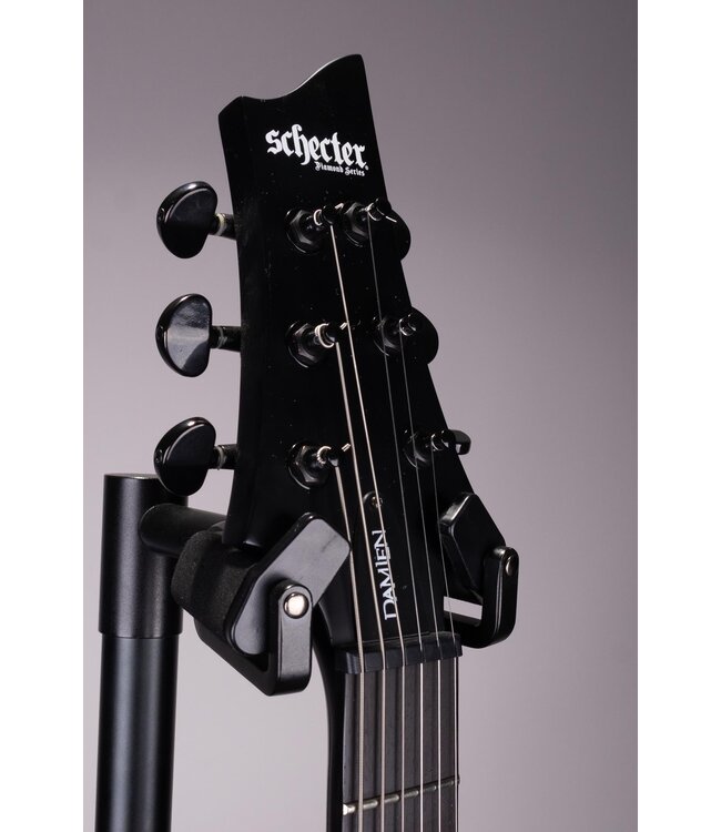 Used Schecter Damien Electric Guitar - Flat Satin Black - With Soft Shell Case