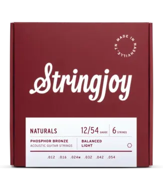 Stringjoy Stringjoy Naturals Phosphor Bronze Acoustic Guitar Strings .012 - .054 Light