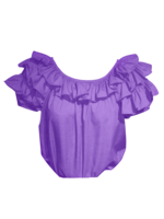 Square Up Fashions Single Ruffle Western Square Dance Blouse Lilac