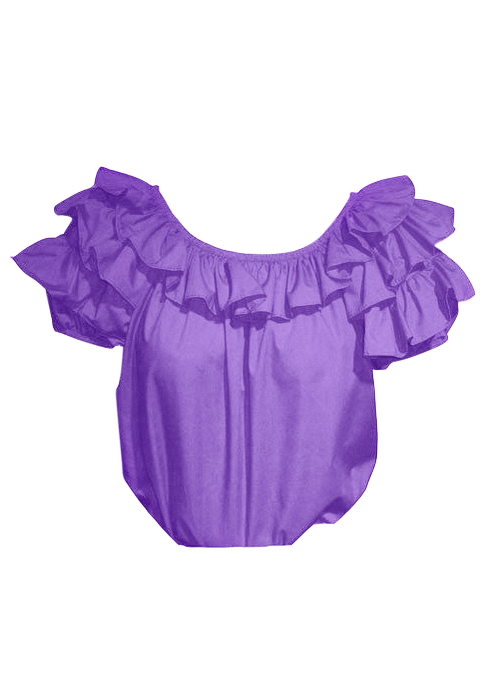 Square Up Fashions Single Ruffle Western Square Dance Blouse Lilac
