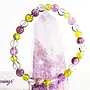 Amethyst, Peridot & Clear Quartz 6mm Bracelet