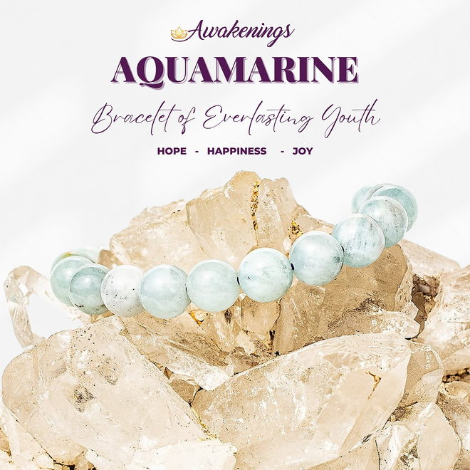 Bracelet Aquamarine 6mm