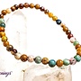 Imperial Jasper(Ocean Blue)  6mm Bracelet