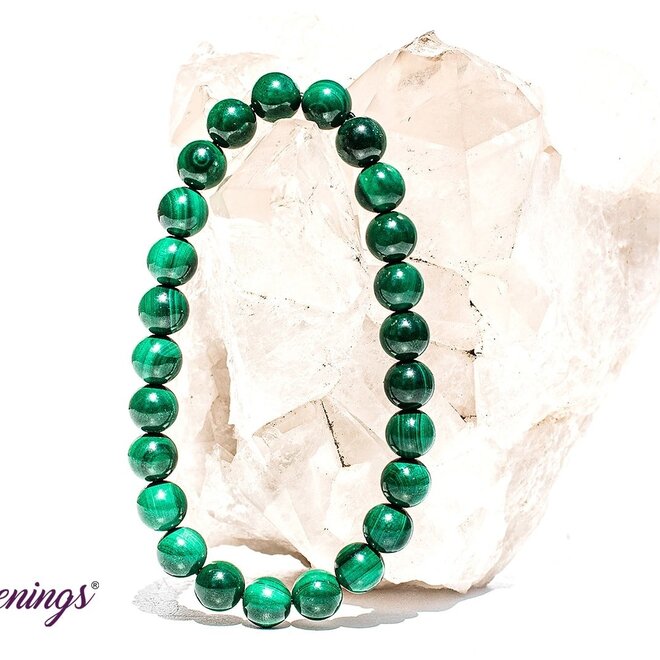 Bracelet, Malachite 6MM