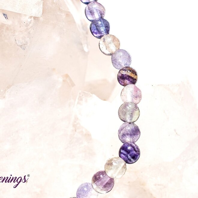 Rainbow  Fluorite Bracelet  4mm