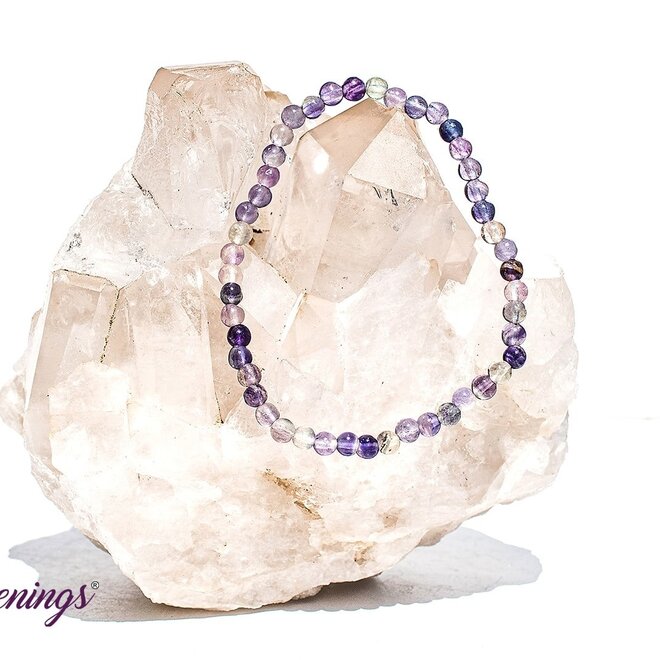 Rainbow  Fluorite Bracelet  4mm