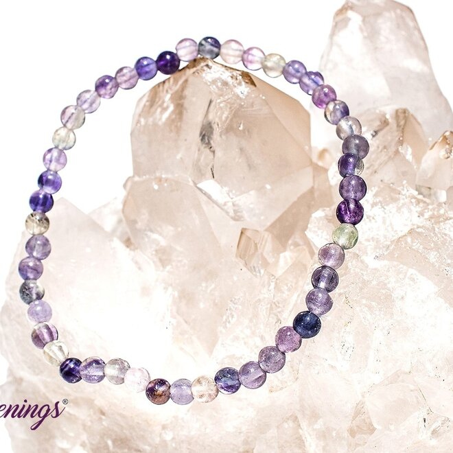 Rainbow  Fluorite Bracelet  4mm