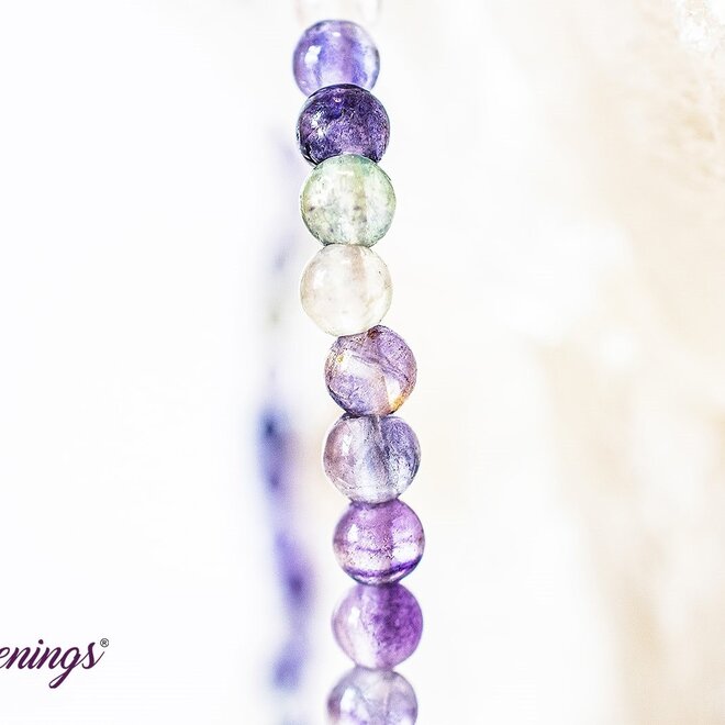 Rainbow  Fluorite Bracelet  4mm