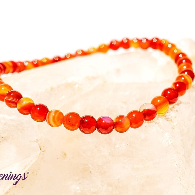 Bracelet Carnelian 4mm