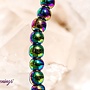 Rainbow  Hematite Bracelet 6mm