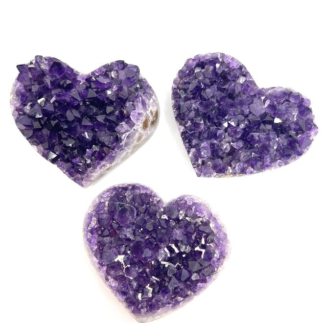 Amethyst Heart Druzy Large AAA Grade