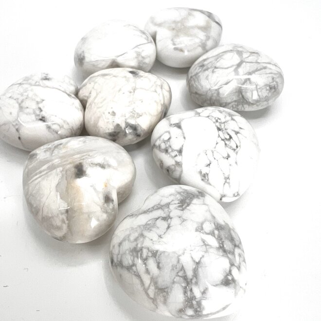 Howlite Hearts