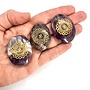 Amethyst Ohm Engraved Worry Stone