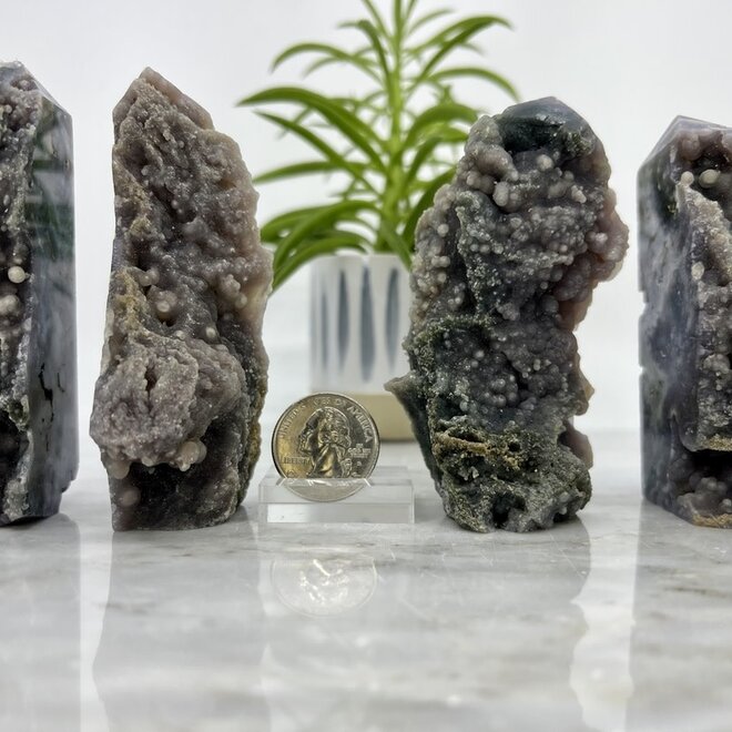 Grape Agate (Purple Chaledony) Tower 2"-3.5" E