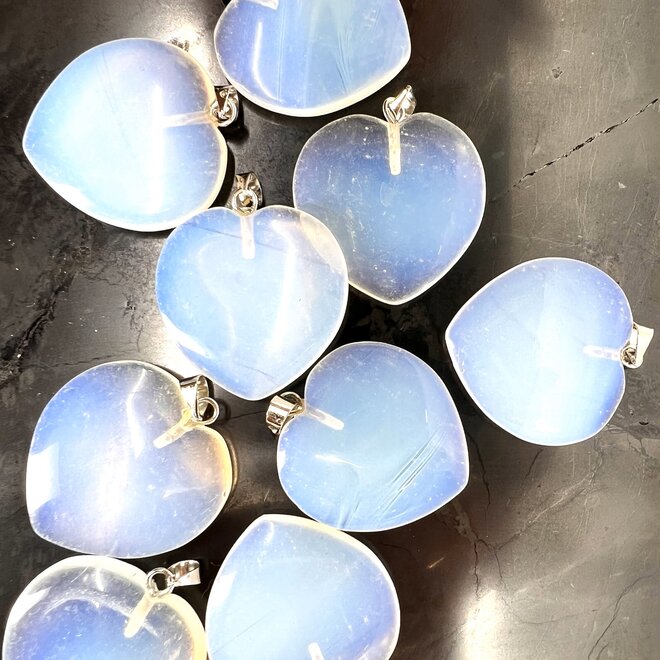 Opalite Heart Pendants