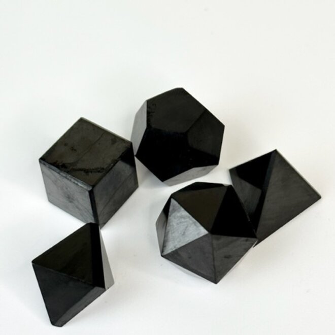 Shungite Platonic Set 5 pieces