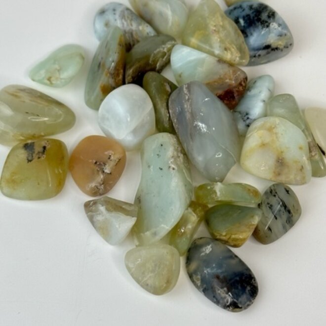 Green & White Opal - Tumbled