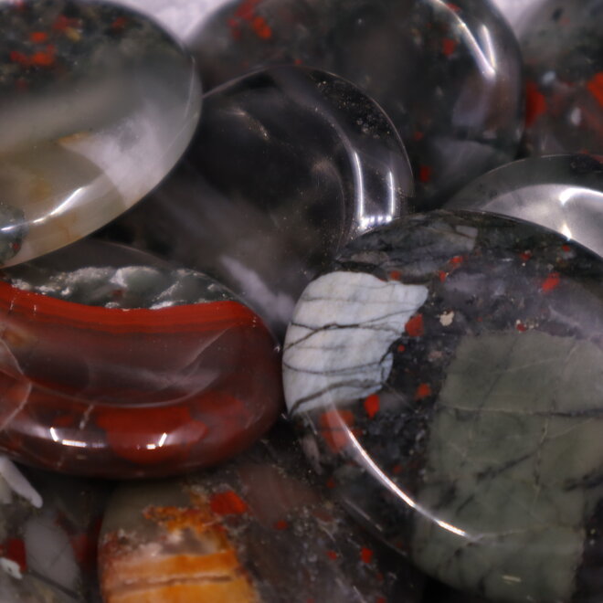 Bloodstone Worry Stone