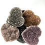 Mini Purple Agate Druze Heart