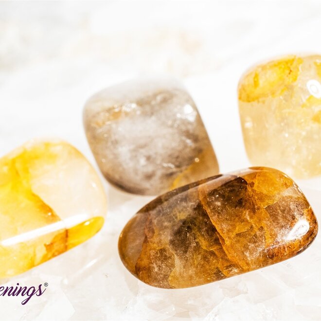 Golden Healer Quartz  (Yellow Hematoid)  Tumbled