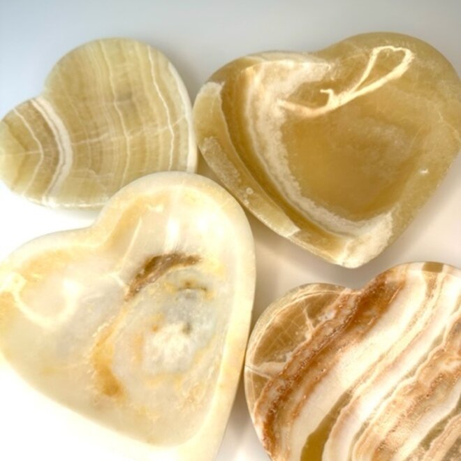 Amber Onyx Heart Bowl