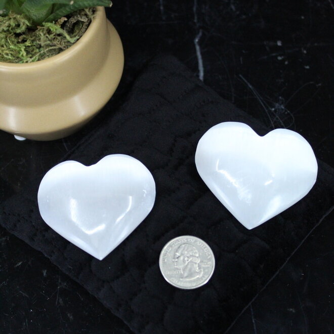 Selenite Heart Medium