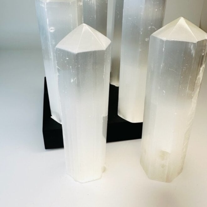 Selenite/Satin Spar Obelisk-6"