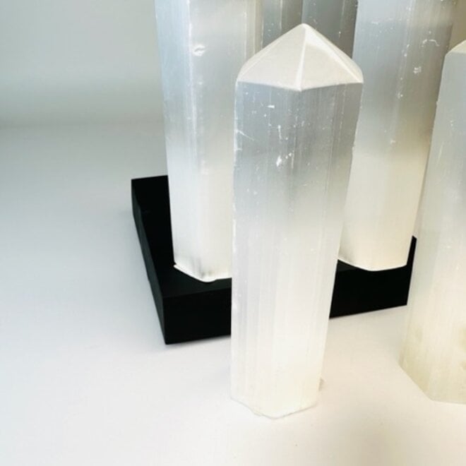 Selenite/Satin Spar Obelisk-6"