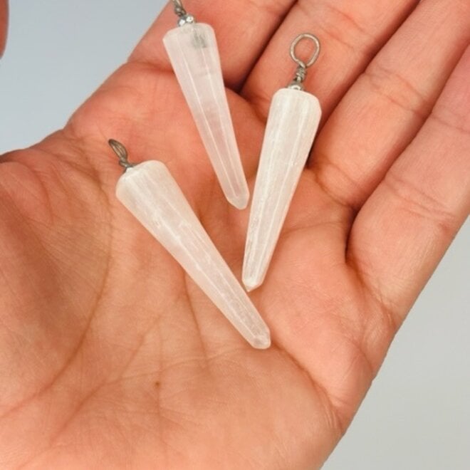 Selenite Pendant Teardrop
