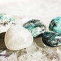 Clear Quartz & Chrysocolla Tumbled