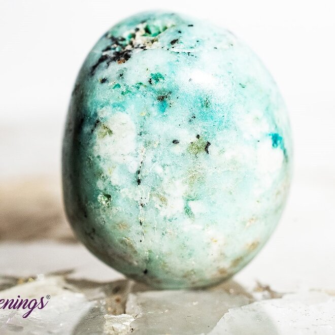 Clear Quartz & Chrysocolla Tumbled