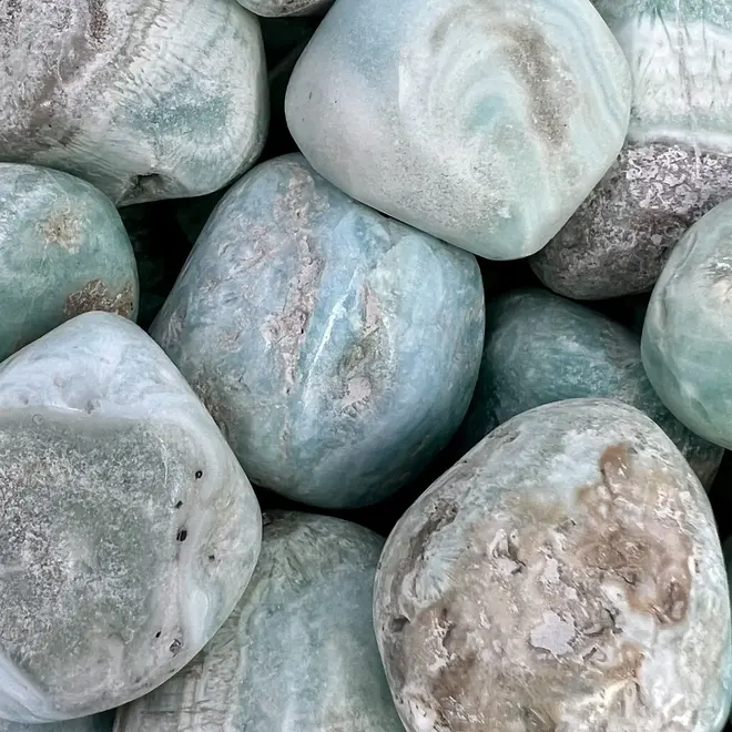 Blue Aragonite/Caribbean Calcite Tumble Large