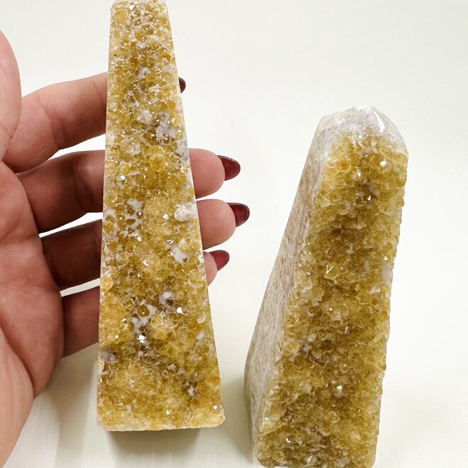 Citrine Druzy Tower Point Medium