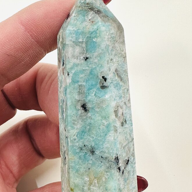 Amazonite Tower with Smoky Quartz 2-2.5"